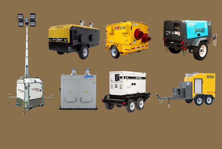 Heaters, Generators, Light Towers, Compressors