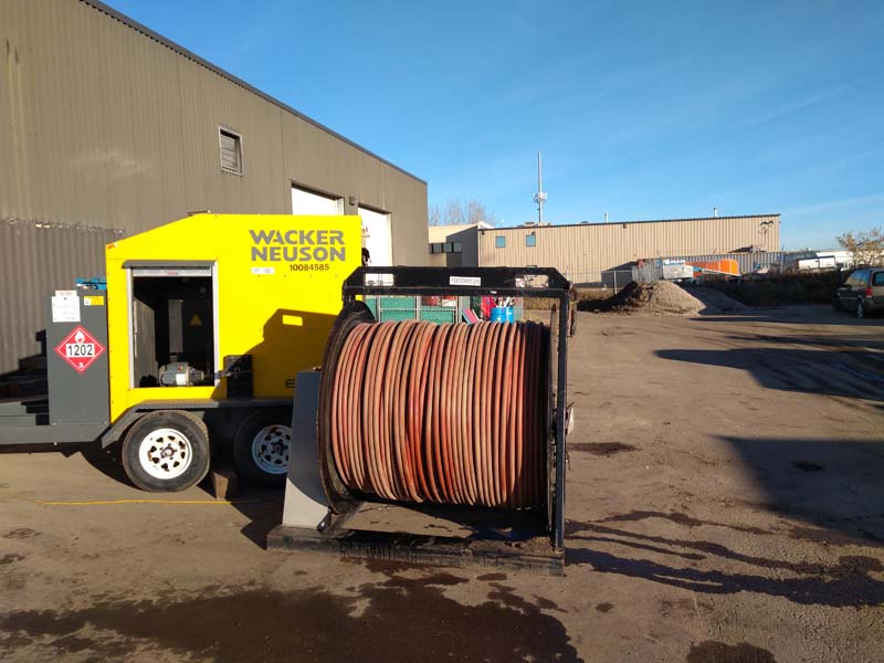 wacker neuson side view and compressor tube