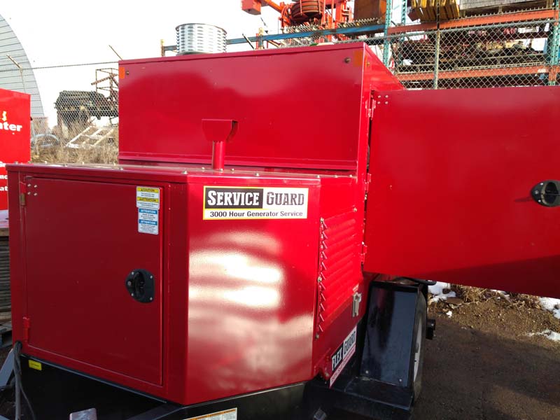 red generator front view